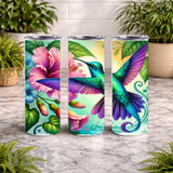 Hummingbird Blossom 3 20 OZ Wrap Mockup