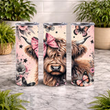 Floral Highland 20 OZ Wrap Mockup