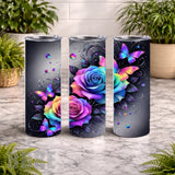 Butterfly Roses 2 20 OZ Wrap Mockup