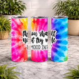 Colorful Tie-dye 20 OZ Wrap Mockup