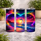 Dolphin Sunset 20 OZ Wrap Mockup