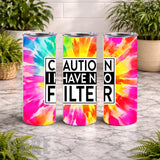 No Filter Tumbler 20 OZ Wrap Mockup