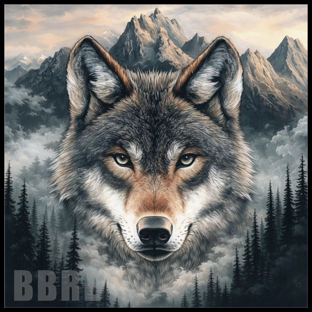 Majestic Wolf 4 20 OZ Sublimation Wrap