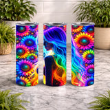 Rainbow Hair 20 OZ Wrap Mockup