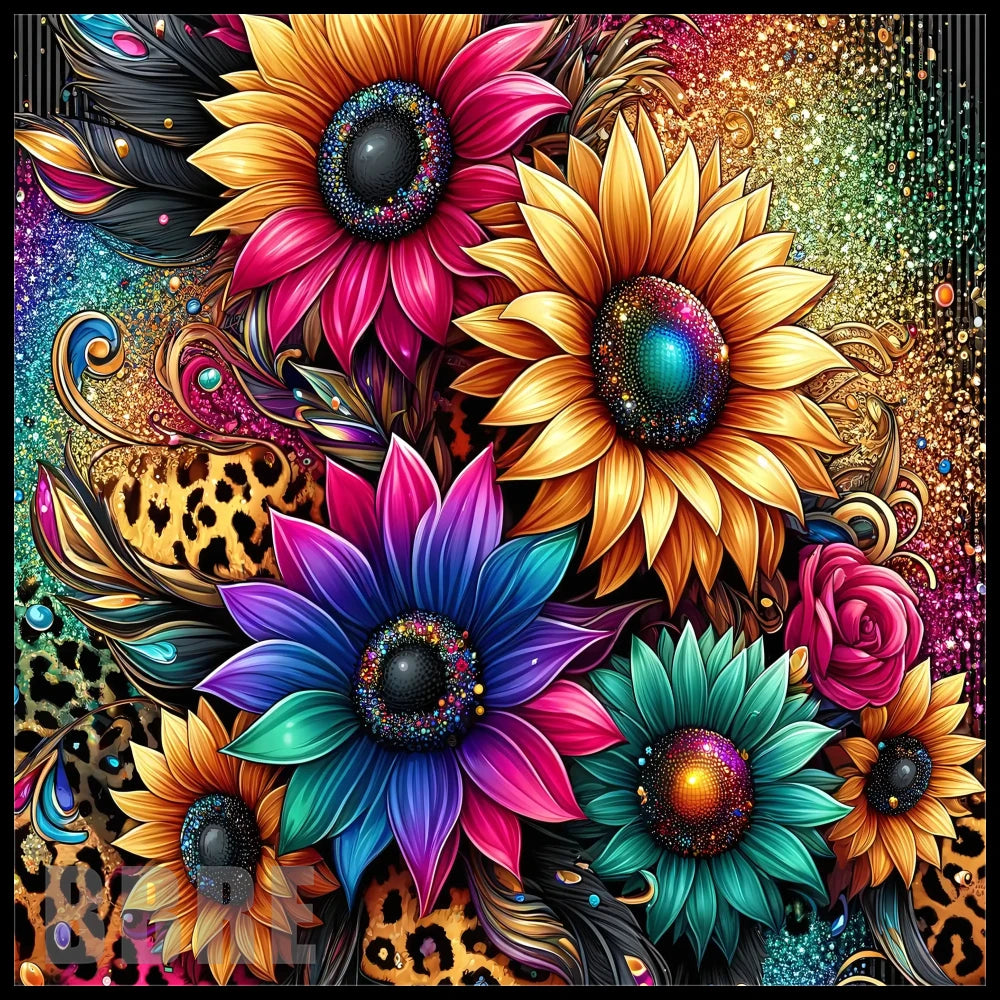Vibrant Sunflowers 5 20 OZ Sublimation Wrap
