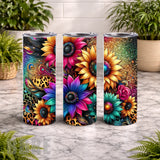 Vibrant Sunflowers 5 20 OZ Wrap Mockup