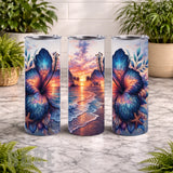 Tropical Sunset 3 20 OZ Wrap Mockup