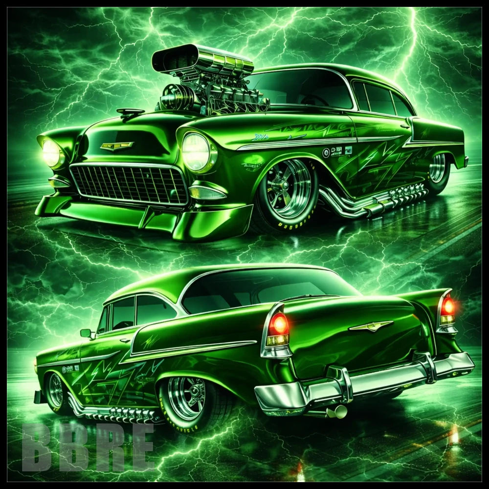 Green Muscle Car 2 20 OZ Sublimation Wrap