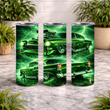 Green Muscle Car 2 20 OZ Wrap Mockup