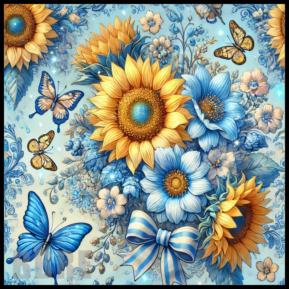 Floral Butterfly 6 20 OZ Sublimation Wrap