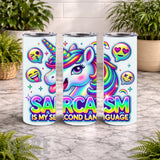 Rainbow Unicorn 20 OZ Wrap Mockup
