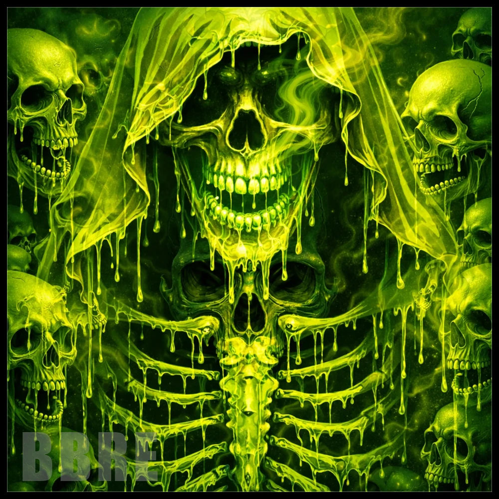 Green Skull 3 20 OZ Sublimation Wrap