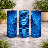 Blue Skull 2 20 OZ Wrap Mockup