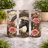 Horse Roses 20 OZ Wrap Mockup