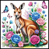 Floral Kangaroo 20 OZ Sublimation Wrap