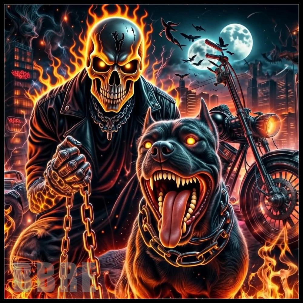 Flaming Skull 2 20 OZ Sublimation Wrap