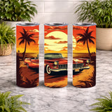 Sunset Convertible 20 OZ Wrap Mockup