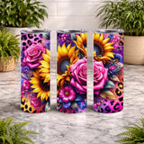 Floral Burst 17 20 OZ Wrap Mockup