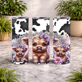 Cute Calf Trio 20 OZ Wrap Mockup