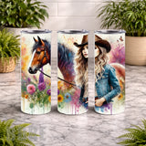 Cowgirl Horse 3 20 OZ Wrap Mockup