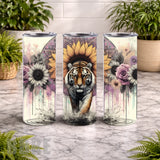 Tiger Floral 3 20 OZ Wrap Mockup