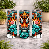 Tiger Rose 20 OZ Wrap Mockup