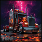 Flaming Truck 20 OZ Sublimation Wrap