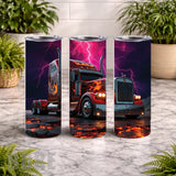 Flaming Truck 20 OZ Wrap Mockup