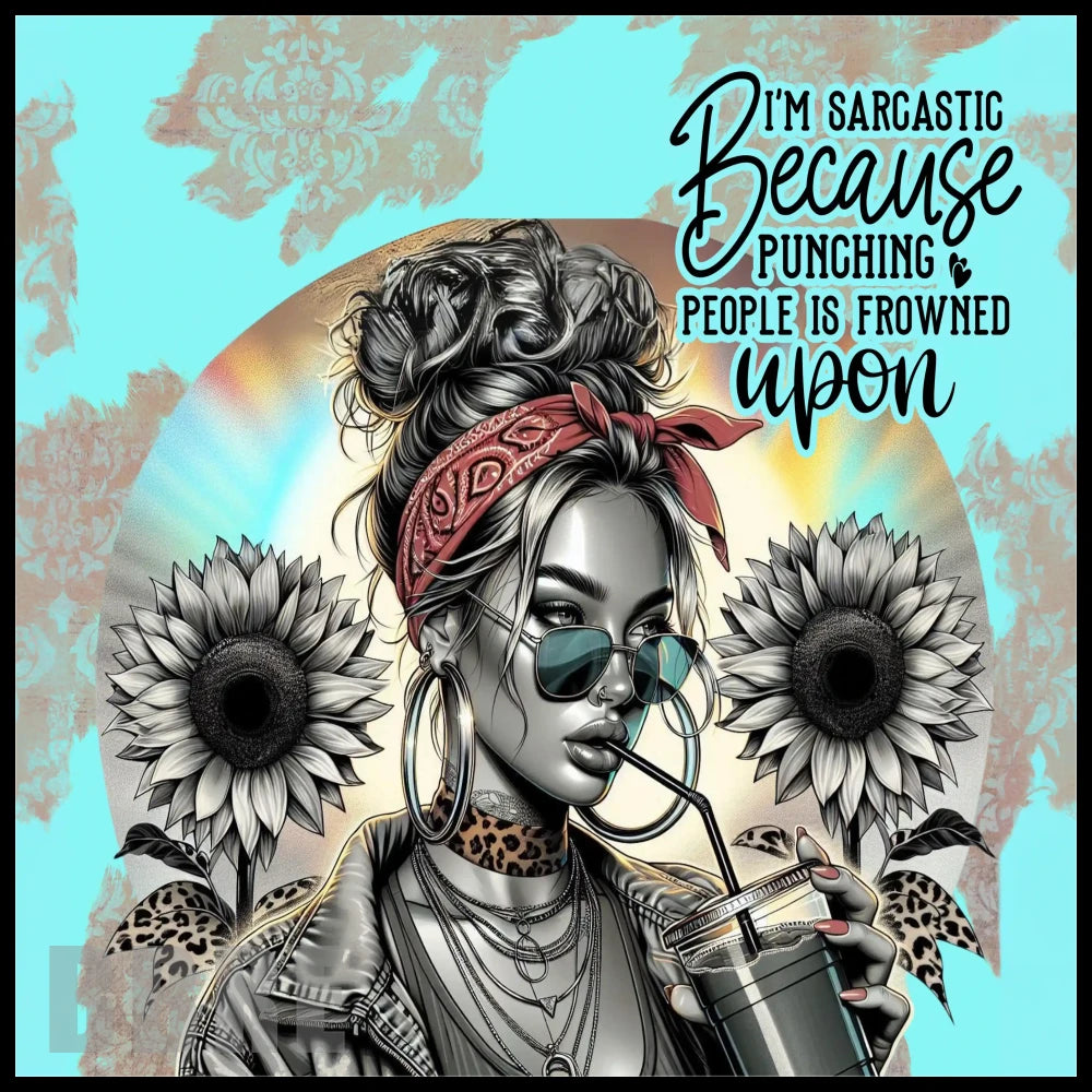 Sarcastic Beauty 2 20 OZ Sublimation Wrap