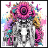 Floral Skull 38 20 OZ Sublimation Wrap