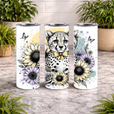 Cheetah Floral 20 OZ Wrap Mockup