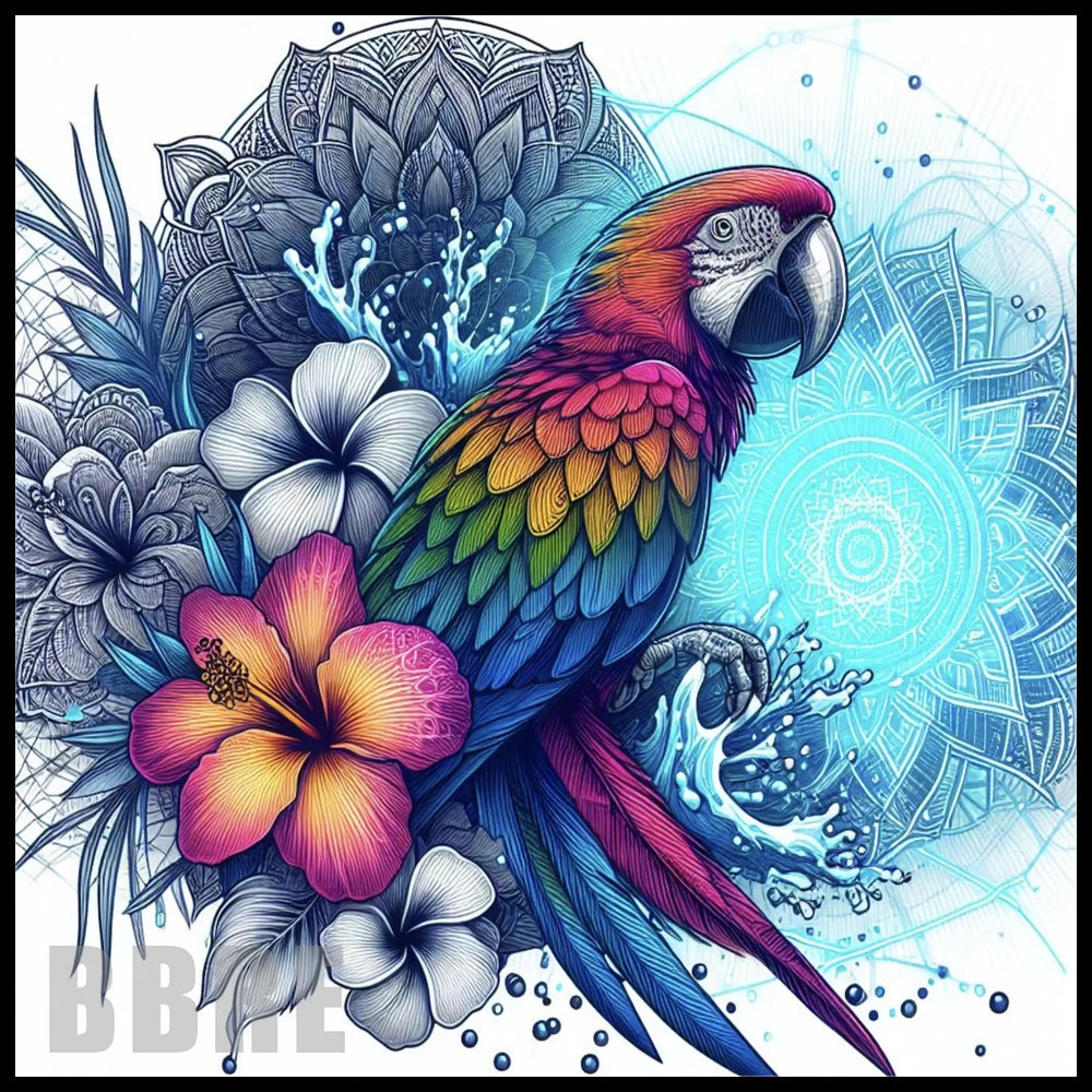 Colorful Parrot 5 20 OZ Sublimation Wrap