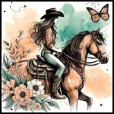 Cowgirl Riding 20 OZ Sublimation Wrap