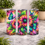 Floral Butterflies 2 20 OZ Wrap Mockup