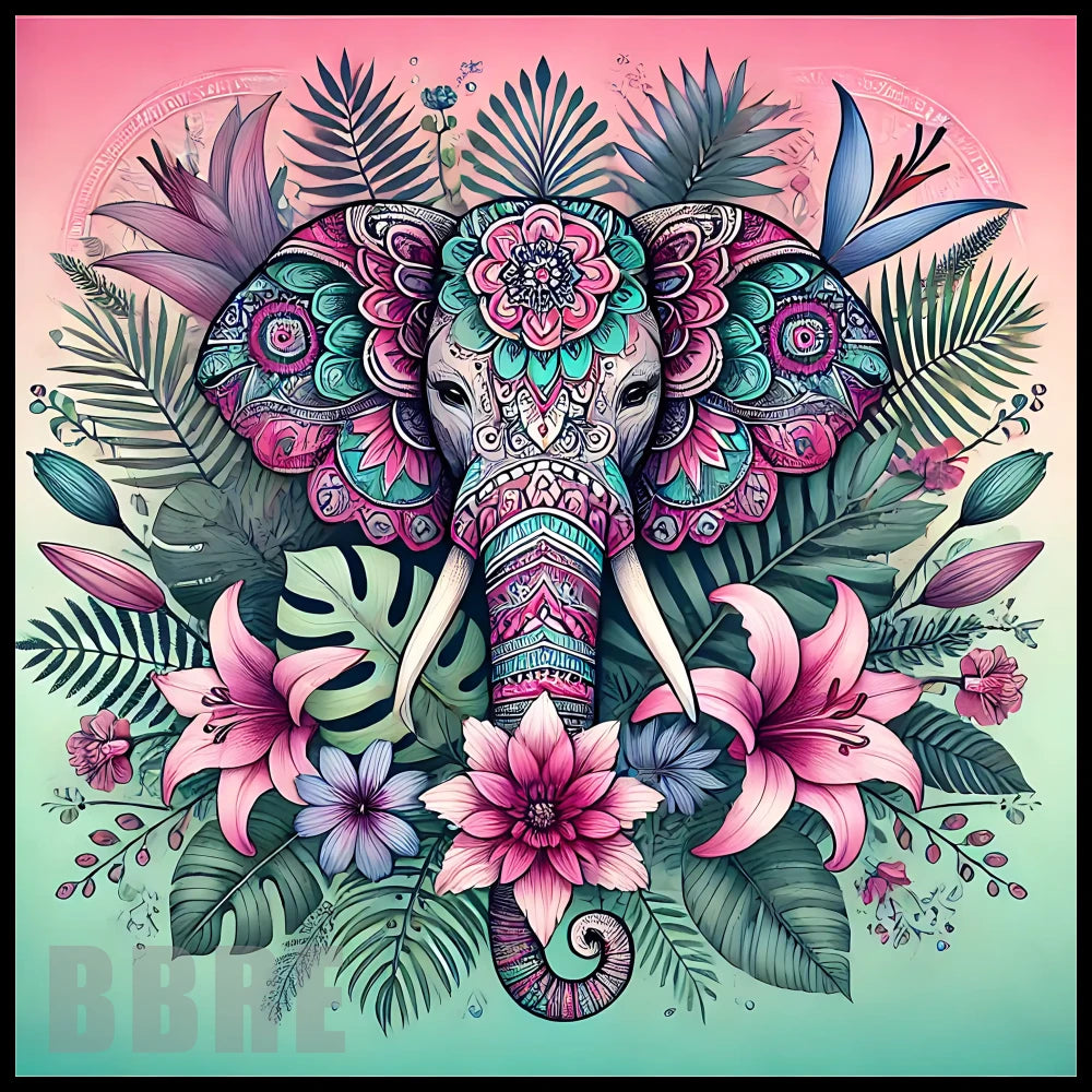 Floral Elephant 4 20 OZ Sublimation Wrap
