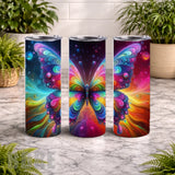 Colorful Butterfly 5 20 OZ Wrap Mockup