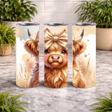 Cute Highland Cow 2 20 OZ Wrap Mockup