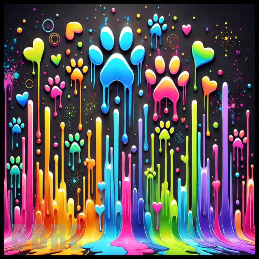 Colorful Pawprints 20 OZ Sublimation Wrap