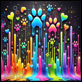 Colorful Pawprints 20 OZ Sublimation Wrap