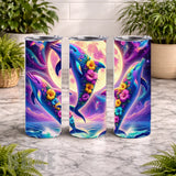 Floral Dolphins 20 OZ Wrap Mockup