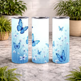 Blue Butterfly 3 20 OZ Wrap Mockup