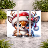 Festive Fawn 20 OZ Wrap Mockup