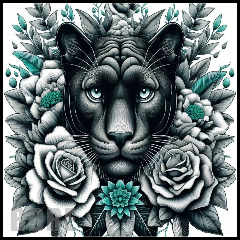 Floral Panther 20 OZ Sublimation Wrap