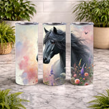 Majestic Black Horse 2 20 OZ Wrap Mockup