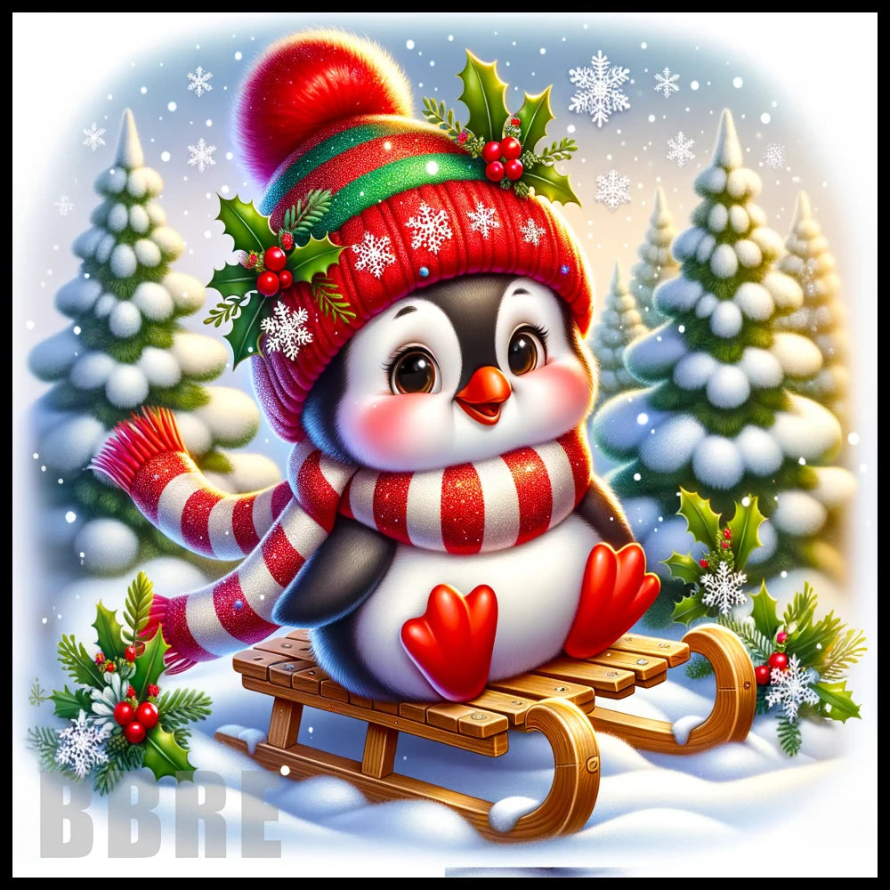 Festive Penguin 2 20 OZ Sublimation Wrap