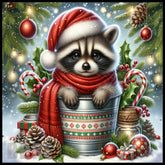 Festive Raccoon 20 OZ Sublimation Wrap