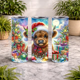 Festive Highland Cow 5 20 OZ Wrap Mockup