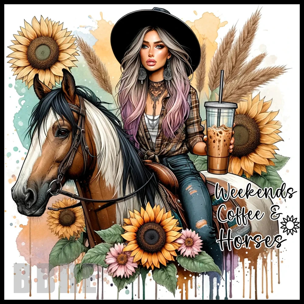 Coffee & Horses 20 OZ Sublimation Wrap