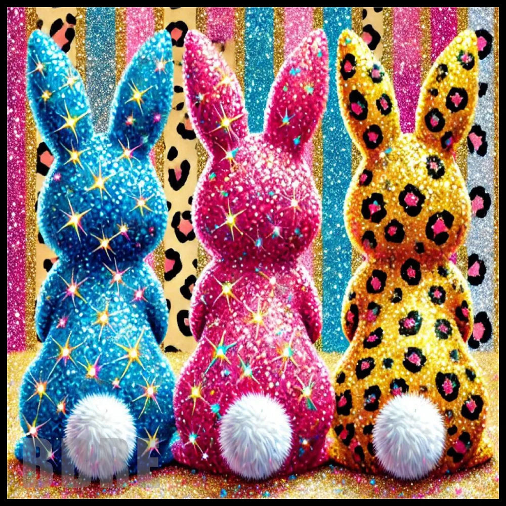 Sparkly Bunny Trio 20 OZ Sublimation Wrap
