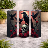 Raven Skull 20 OZ Wrap Mockup